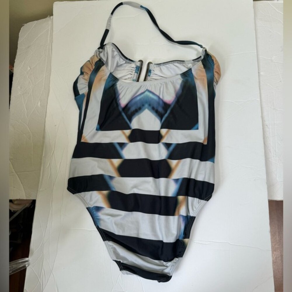 Lenny Niemeyer Luxury Print Halter Removable 1 Piece Swimsuit Adjustable Strap - Picture 3 of 15